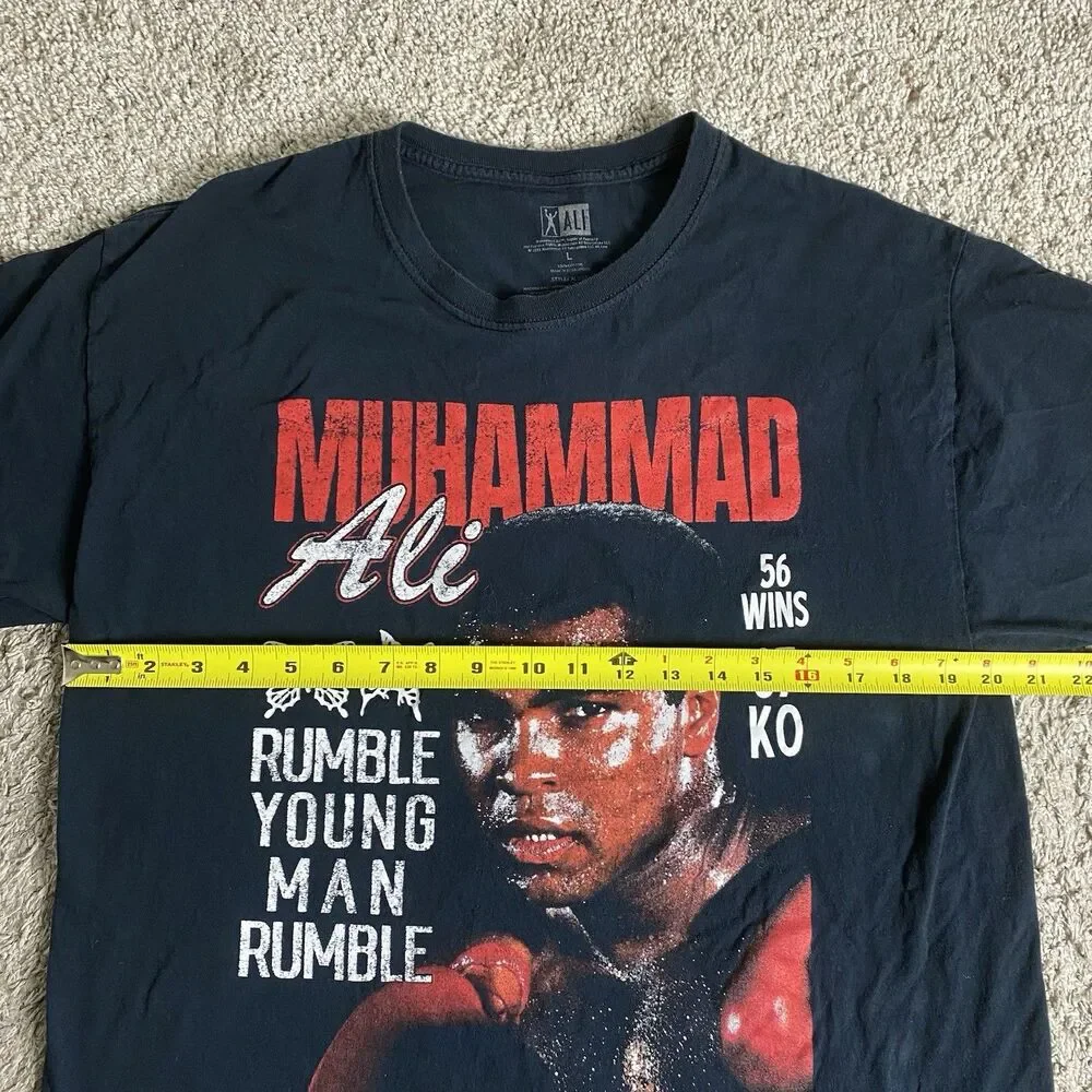 Muhammad Ali Graphic T Shirt Boxing Black Mens Large